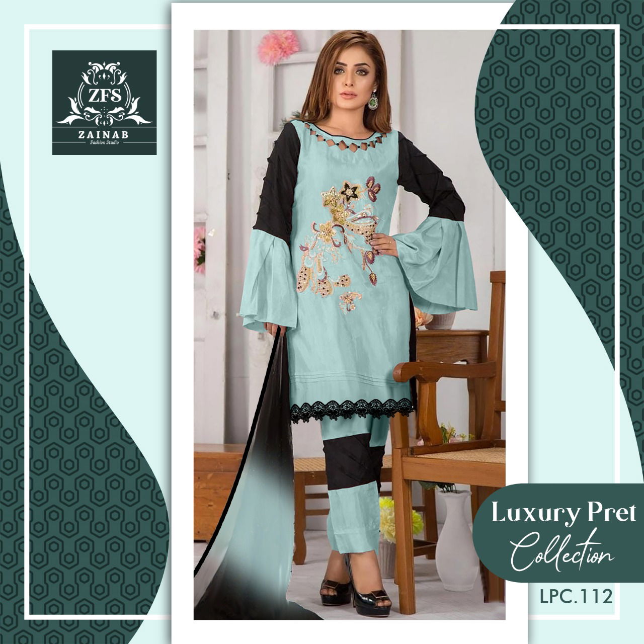 Zainab Fashion Studio Ipc 112 Fancy Designer Festive Wear Pakistani  Ready Made Collection